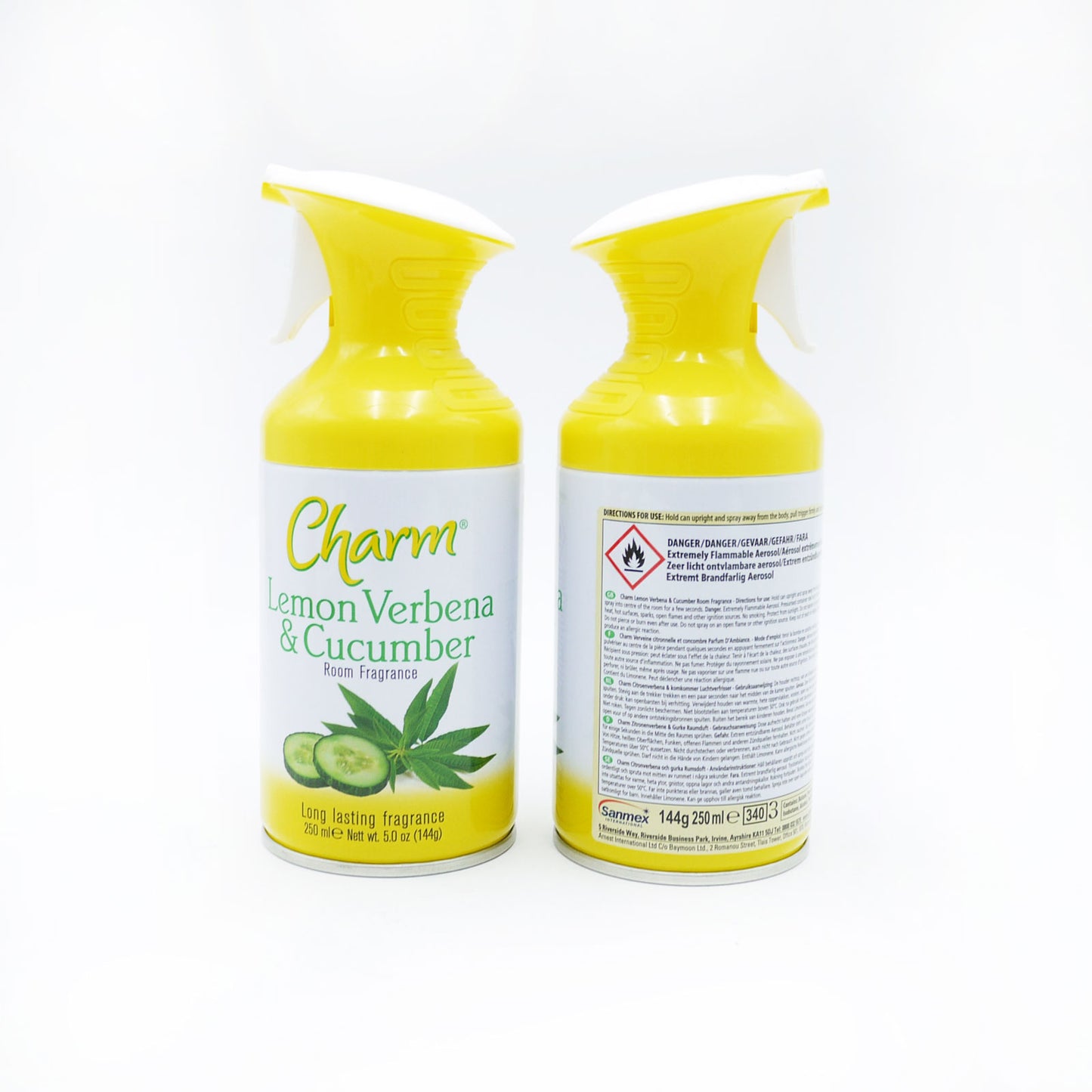 CHARM DÉODORANT CITRON VERVEINE & CONCOMBRE VAPORISATEUR SEC 250ML