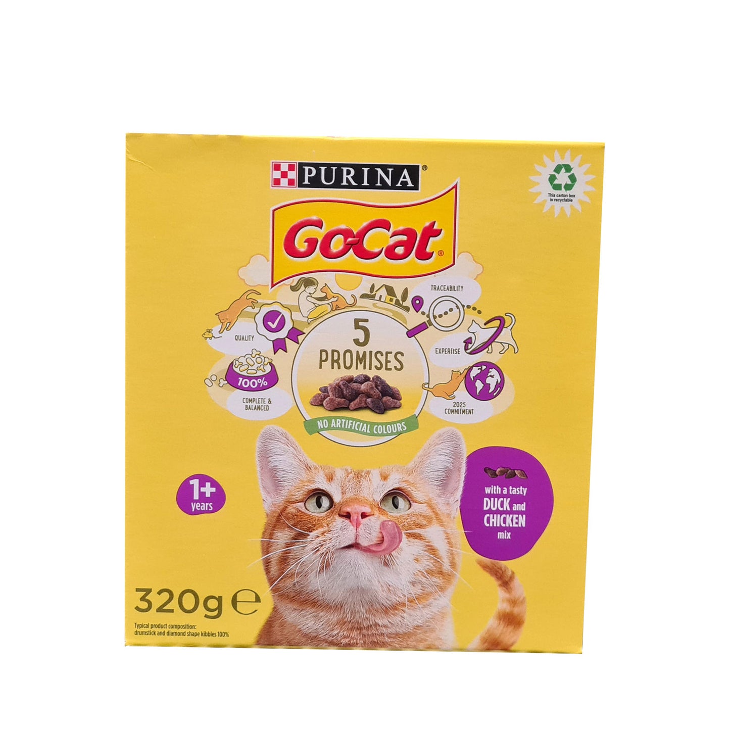 GO-CAT POULET ET CANARD 320G