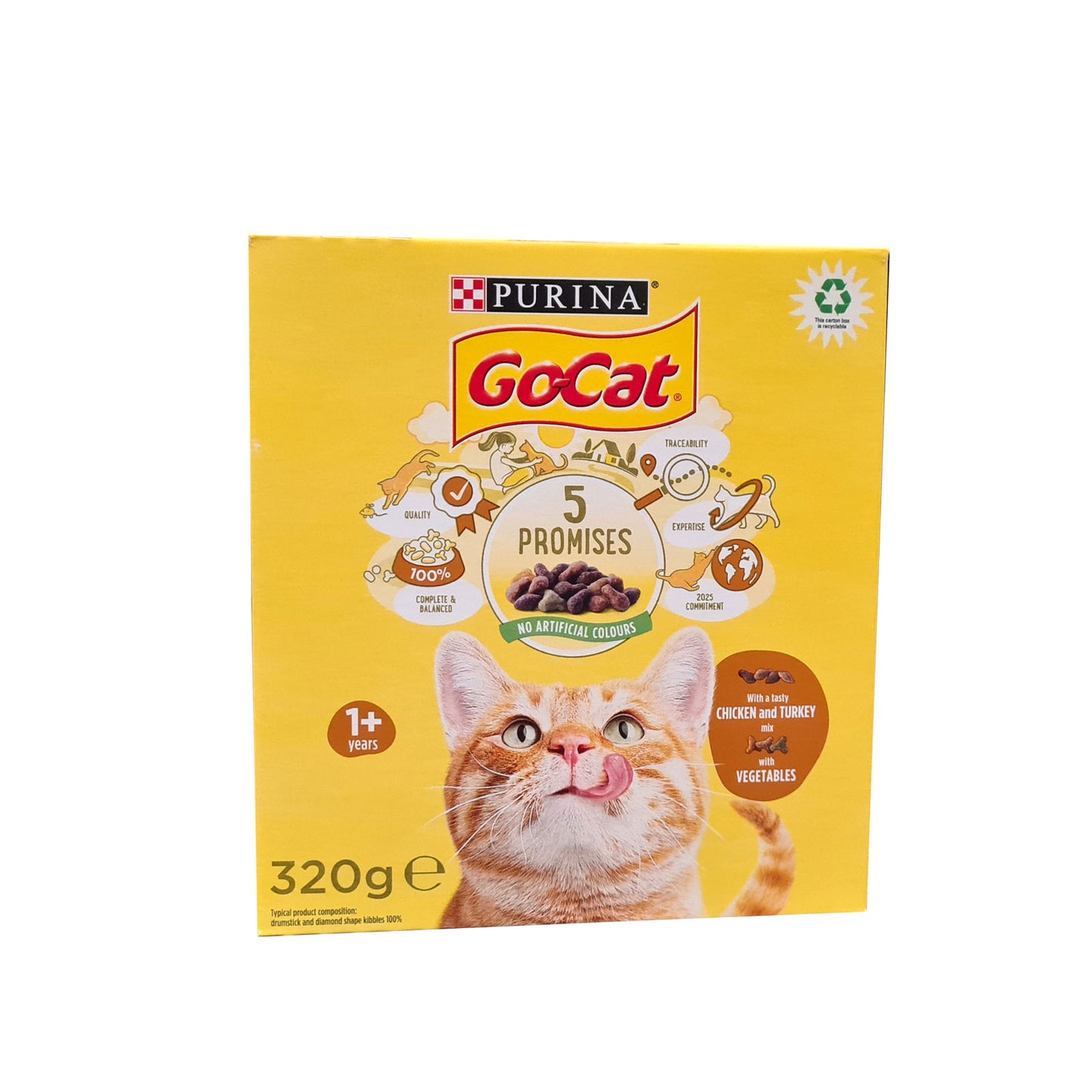 GO-CAT DINDE POULET & LÉGUMES 320G