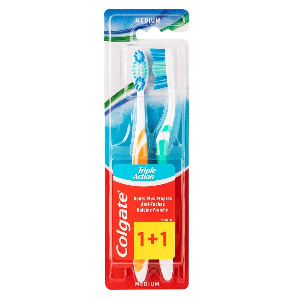 Brosses à dents Colgate - Triple Action Lot de deux