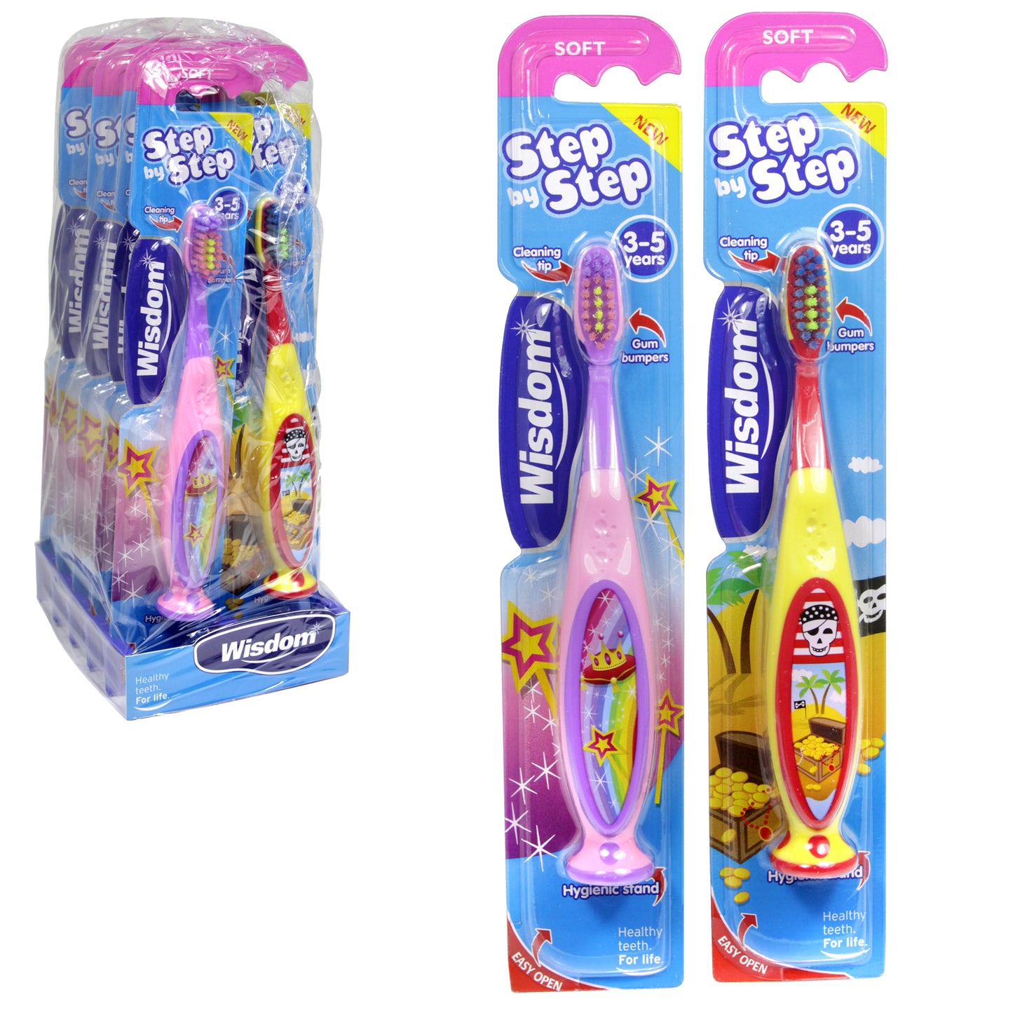 Wisdom Step By Step Brosse à Dents Enfant 3-5 Ans