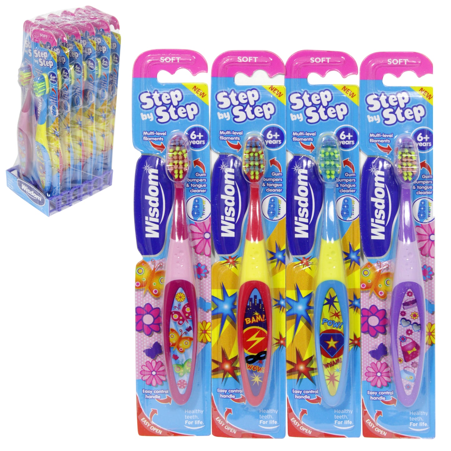 Wisdom Step By Step Brosse à Dents Enfant 6 ans et +