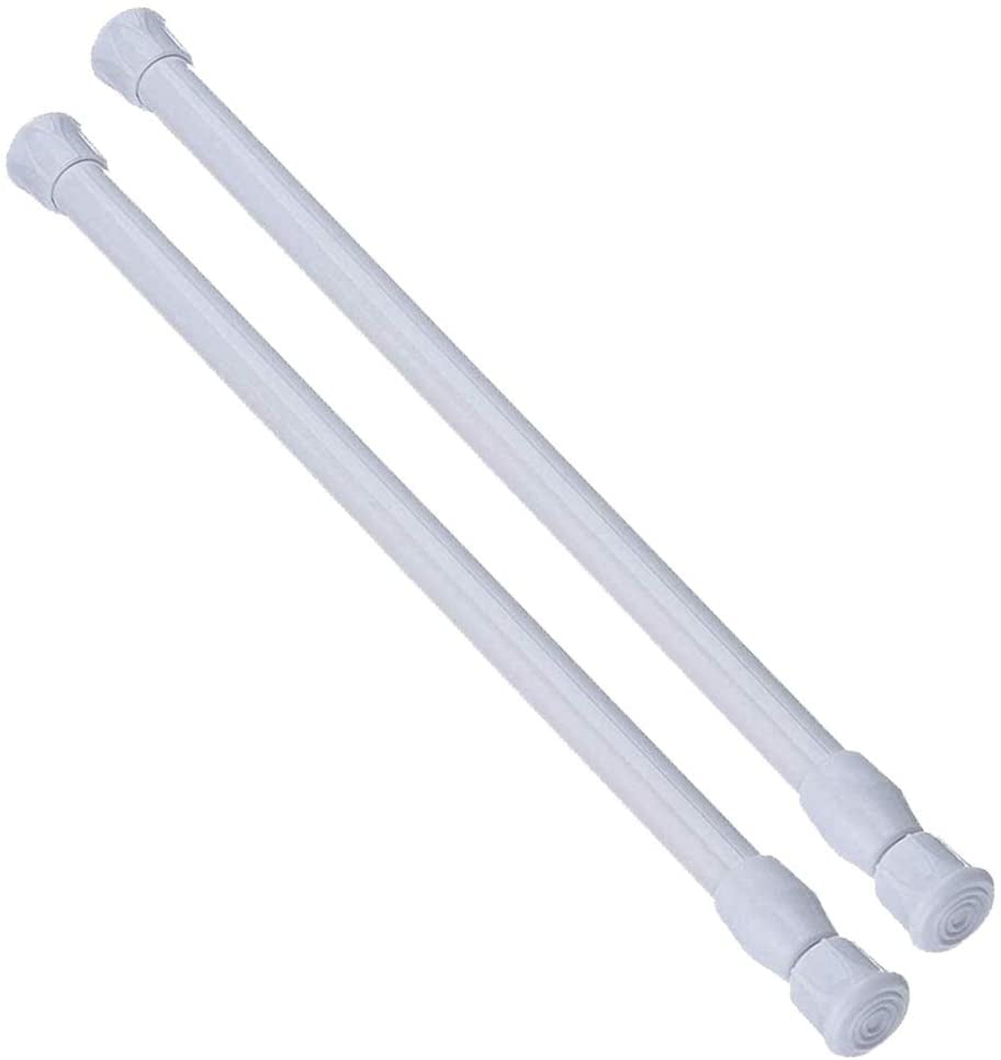 Tension Curtain Rods, White 30 - 50cm