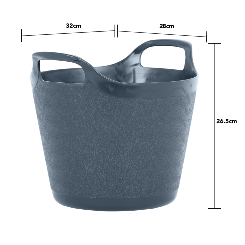 Bac rond gradué Flexi-Store 8 L bleu marine