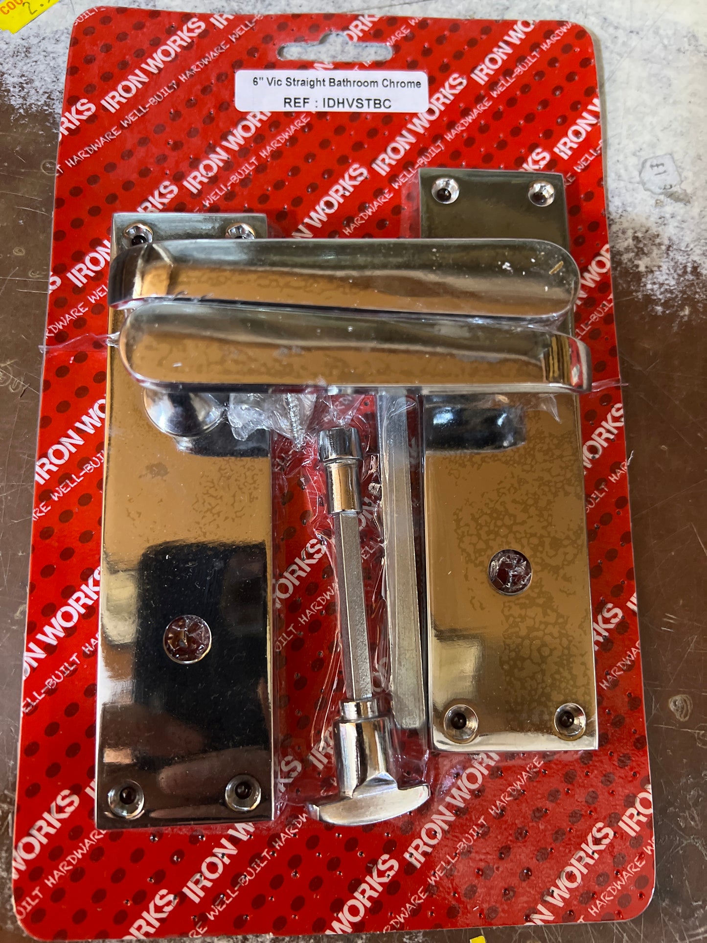 6" Vic straight bathroom chrome