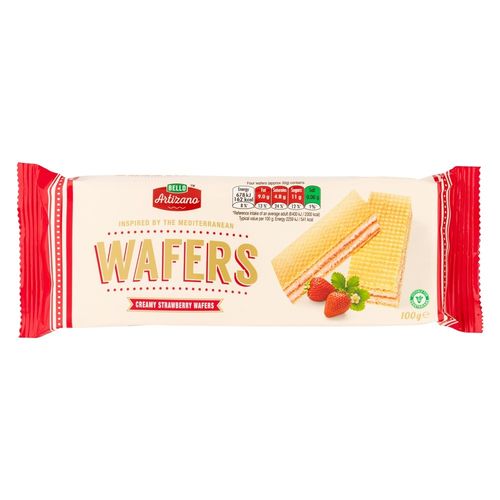 Gaufrettes crème fraise Bello Artizano 100g