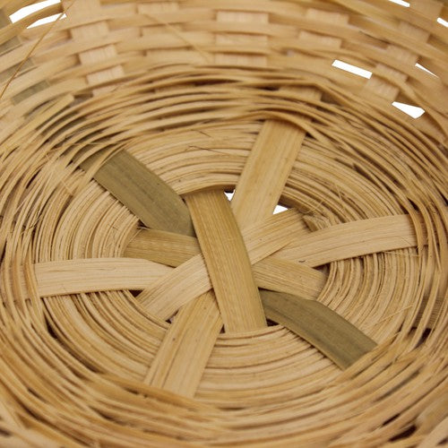 Panier rond en bambou tressé naturel et écologique de 20 cm | Solution de rangement durable
