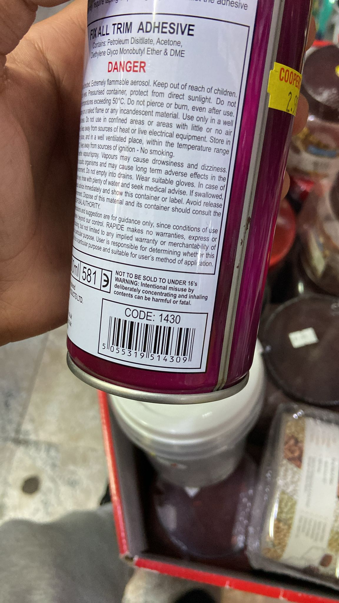 Auto Extreme Trim Fix Adhesive 500ml