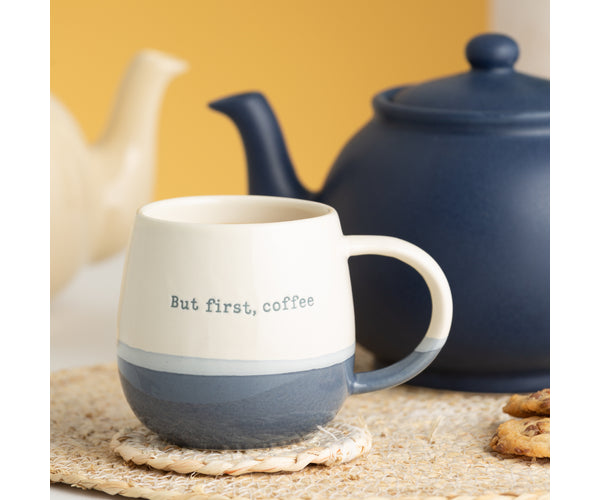 Mug "But First Coffee" 34cl Commencez la journée du bon pied
