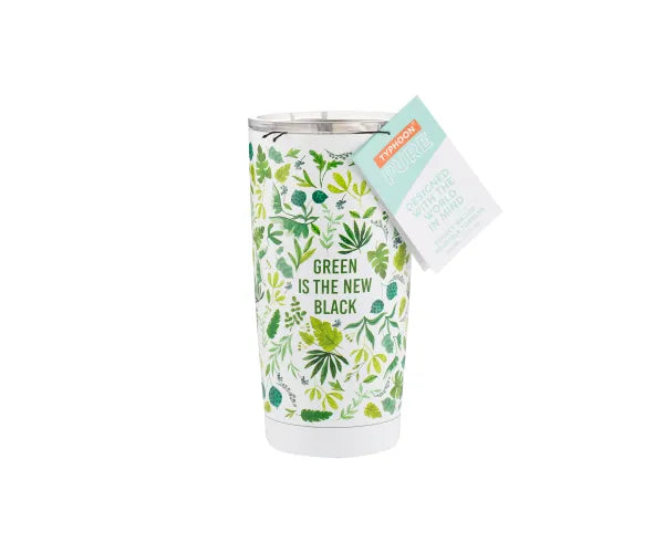 Gobelet Noir Pur Vert 600 ml Élégant Écologique