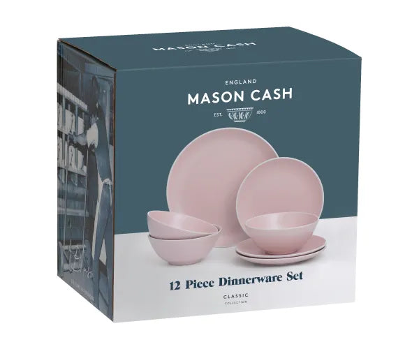 Elevate Your Dining Experience with Our Classic Collection Pink 12pc Set.