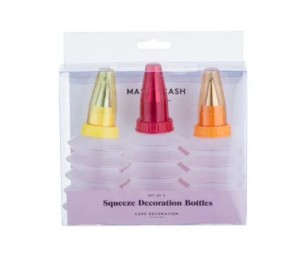 Lot pratique de 3 flacons souples pour la cuisine et la maison.