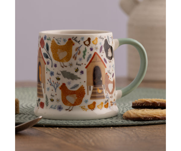Mug haut de gamme en forme de poulailler 380ml Décoration rustique de ferme