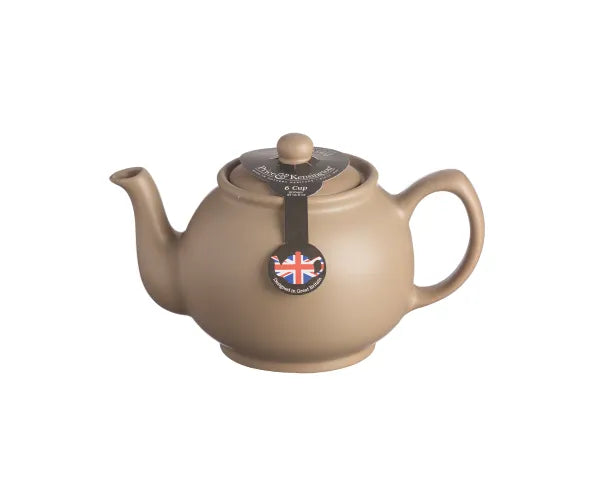 Théière 6 tasses Matt Taupe | Théière élégante en céramique pour des moments de thé stylés