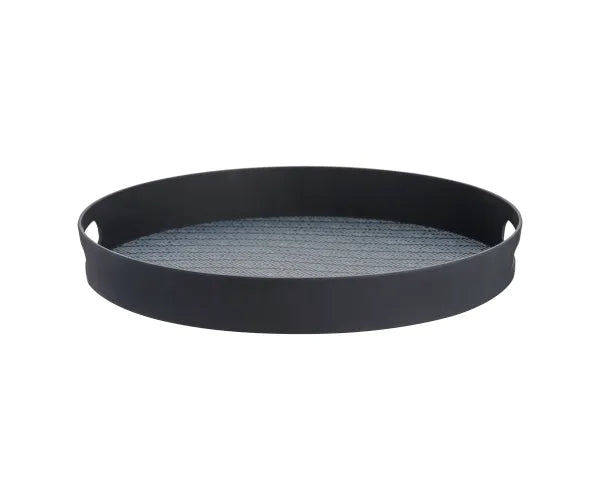 Plateau de service moderne monochrome en fibre de bambou | Accessoire de cuisine écologique.