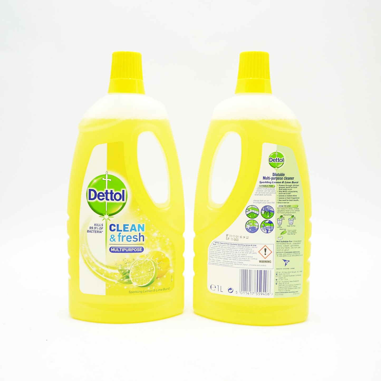 DETTOL NETTOYANT SOLS CITRON & CITRON VERT 1 L