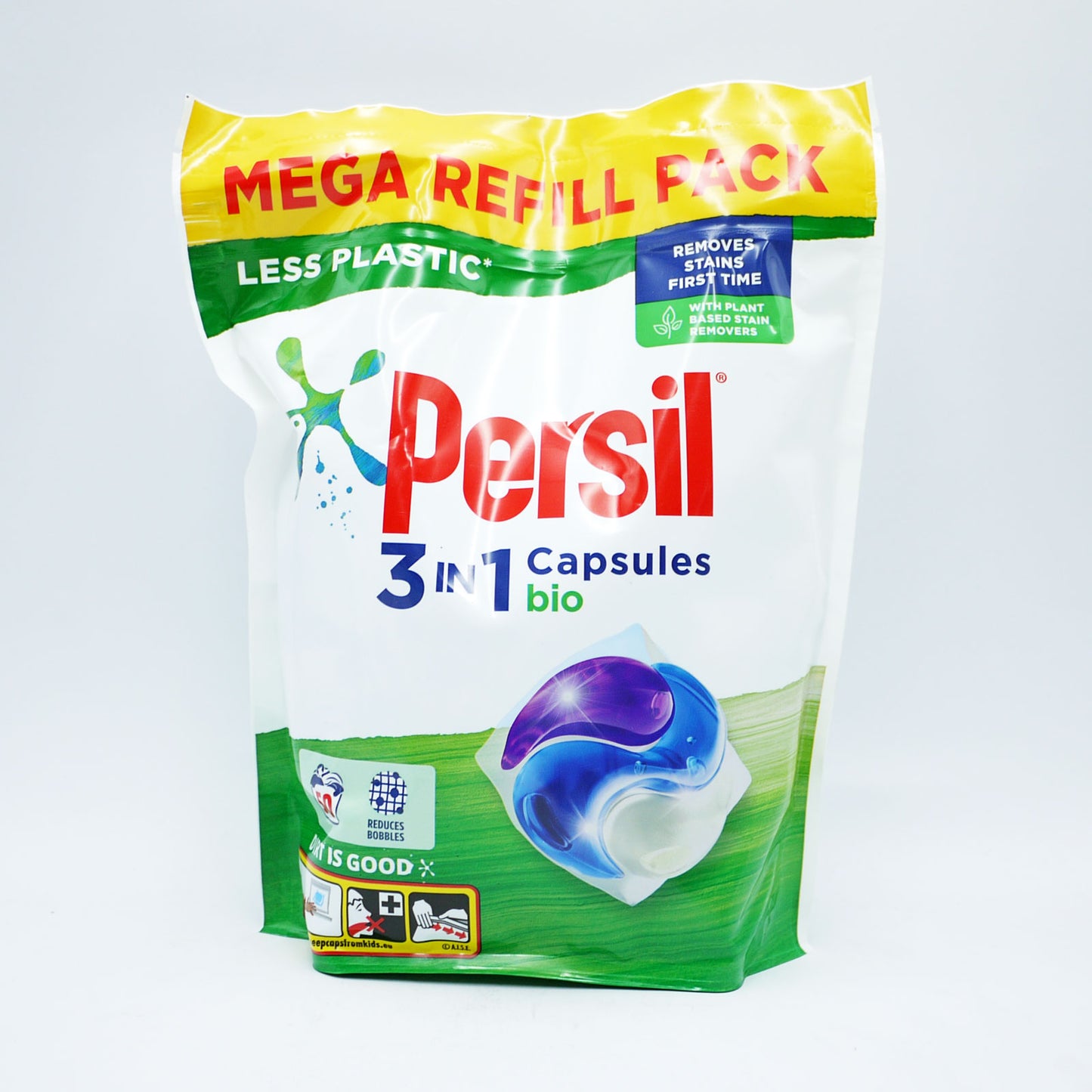 LESSIVE EN CAPSULES PERSIL 3EN1 BIOLOGIQUE 50 LAVAGES (PAQUET DE 50)