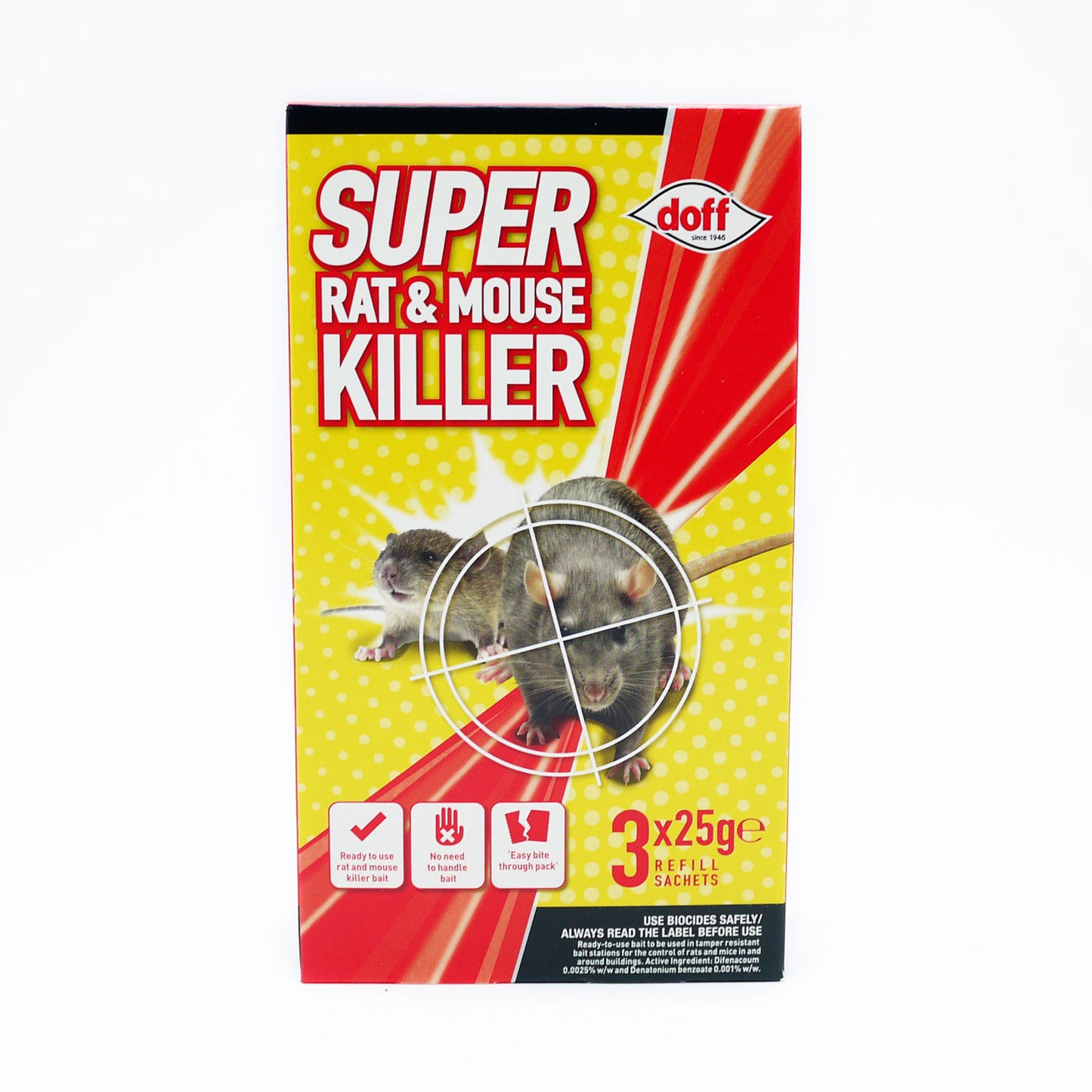 DOFF MORT AUX RATS ET SOURIS LOT DE 3 X 25 G