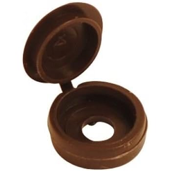 Cache-vis et capuchons articulés, marron, pour vis n° 6 et n° 8