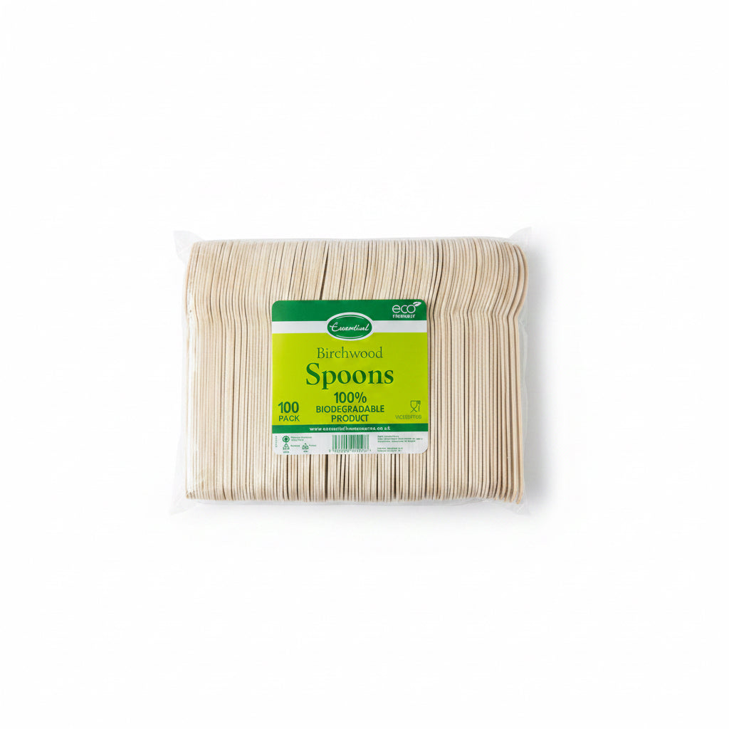 ESSENTIAL BIRCHWOOD SPOONS 100pack