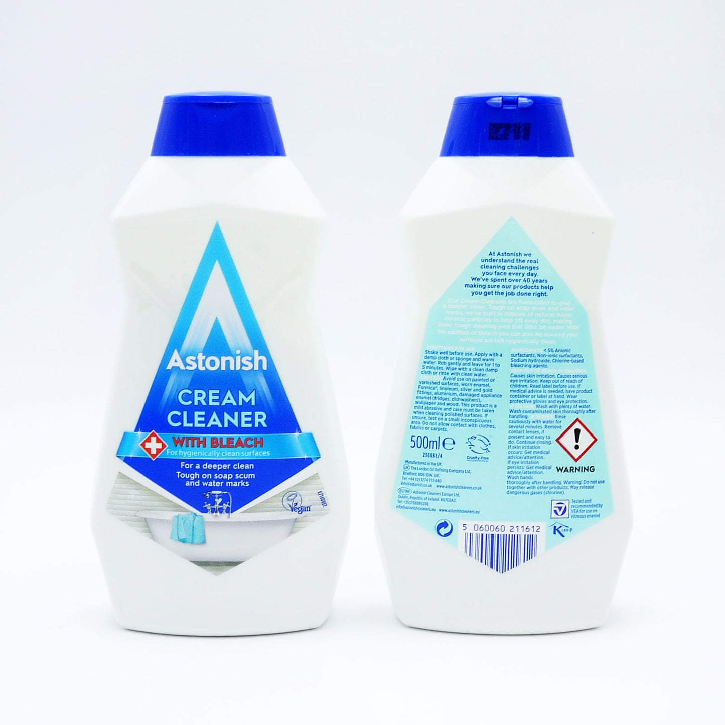 NETTOYANT CRÈME À L'EAU DE JAVEL ASTONISH 500ml