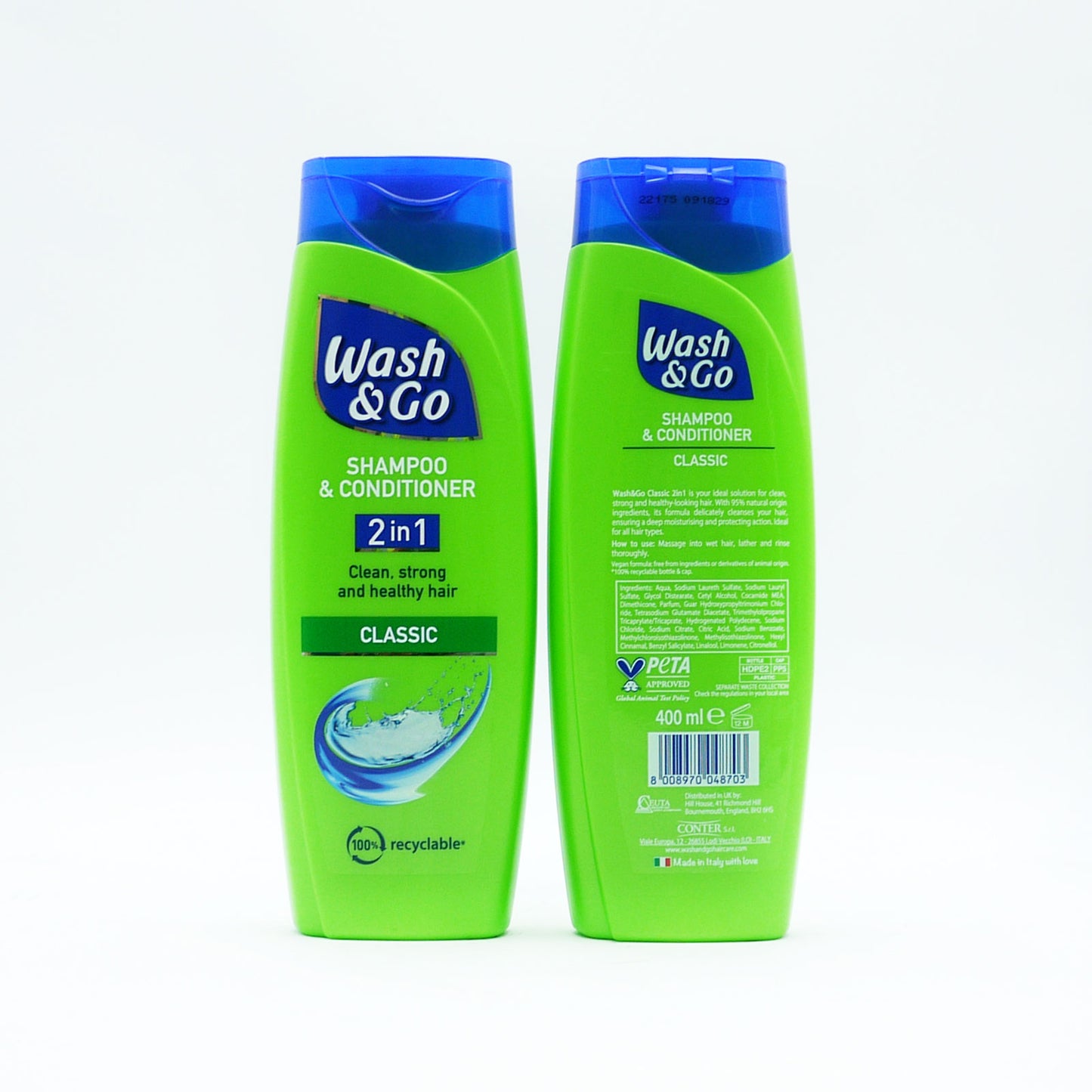 SHAMPOOING WASH & GO 2 EN 1 CLASSIQUE 200ml