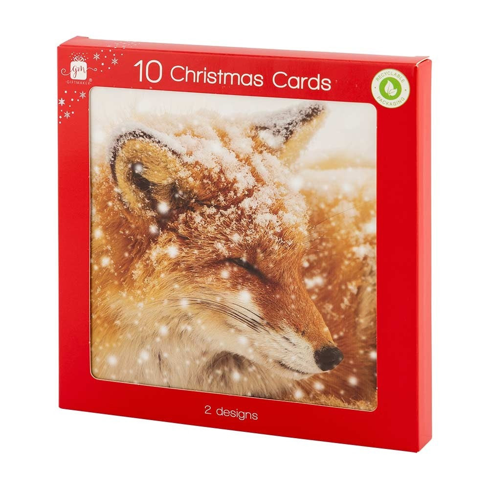 CARTES DE NOËL ANIMAUX - LOT DE 10