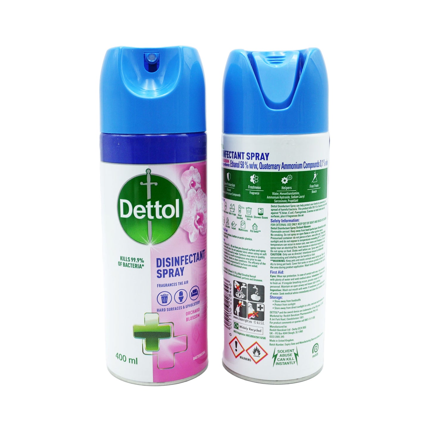 DETTOL SPRAY DÉSINFECTANT ORCHIDÉE 400ML