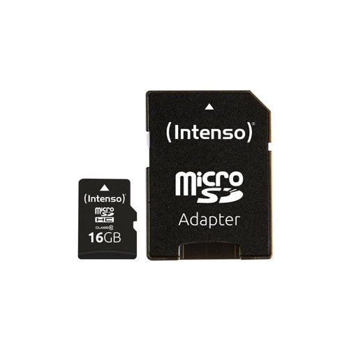 16GB Intenso MicroSD Card 25mb/s with adapter Class 10
