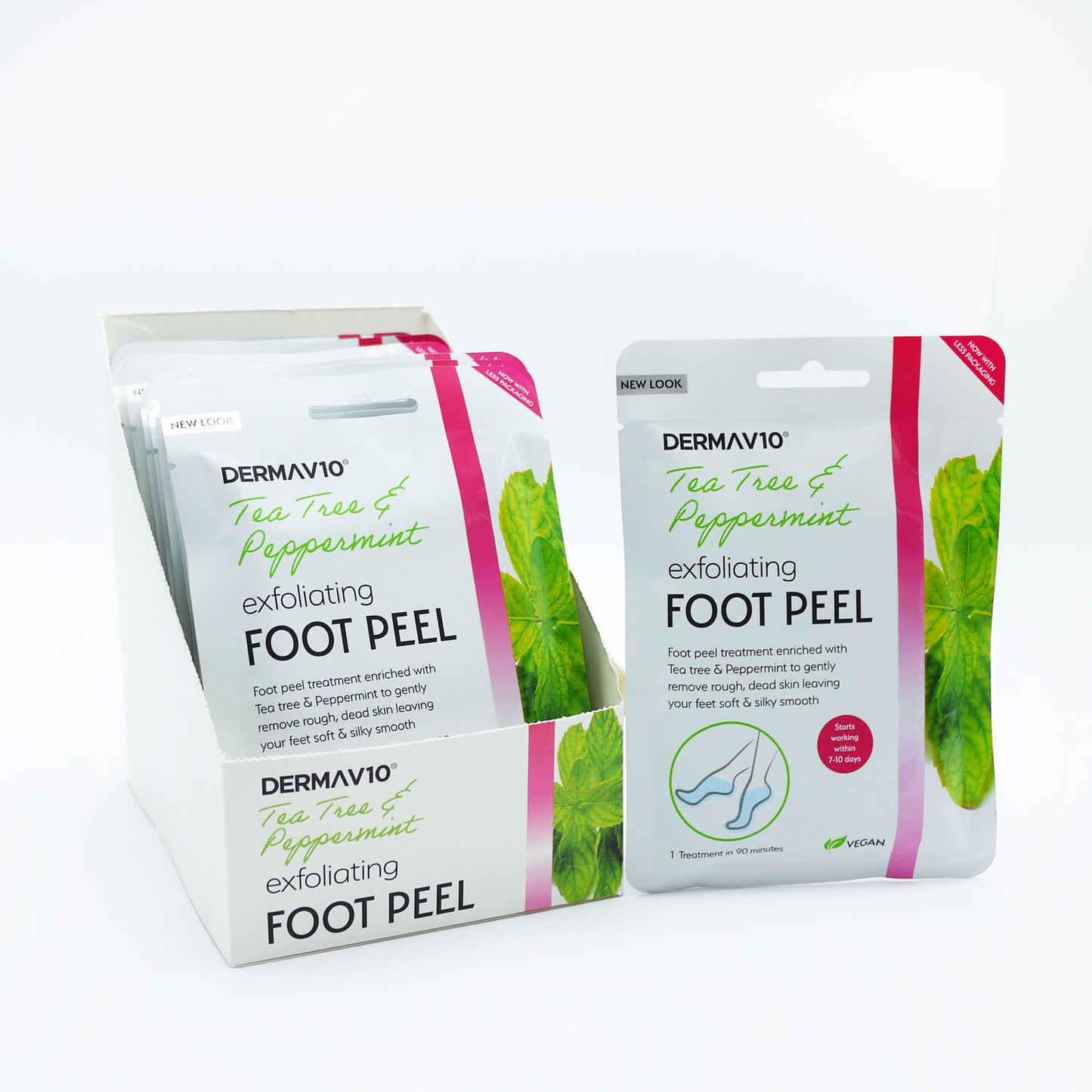 PEELING EXFOLIANT POUR LES PIEDS DERMA V10 1 UN.