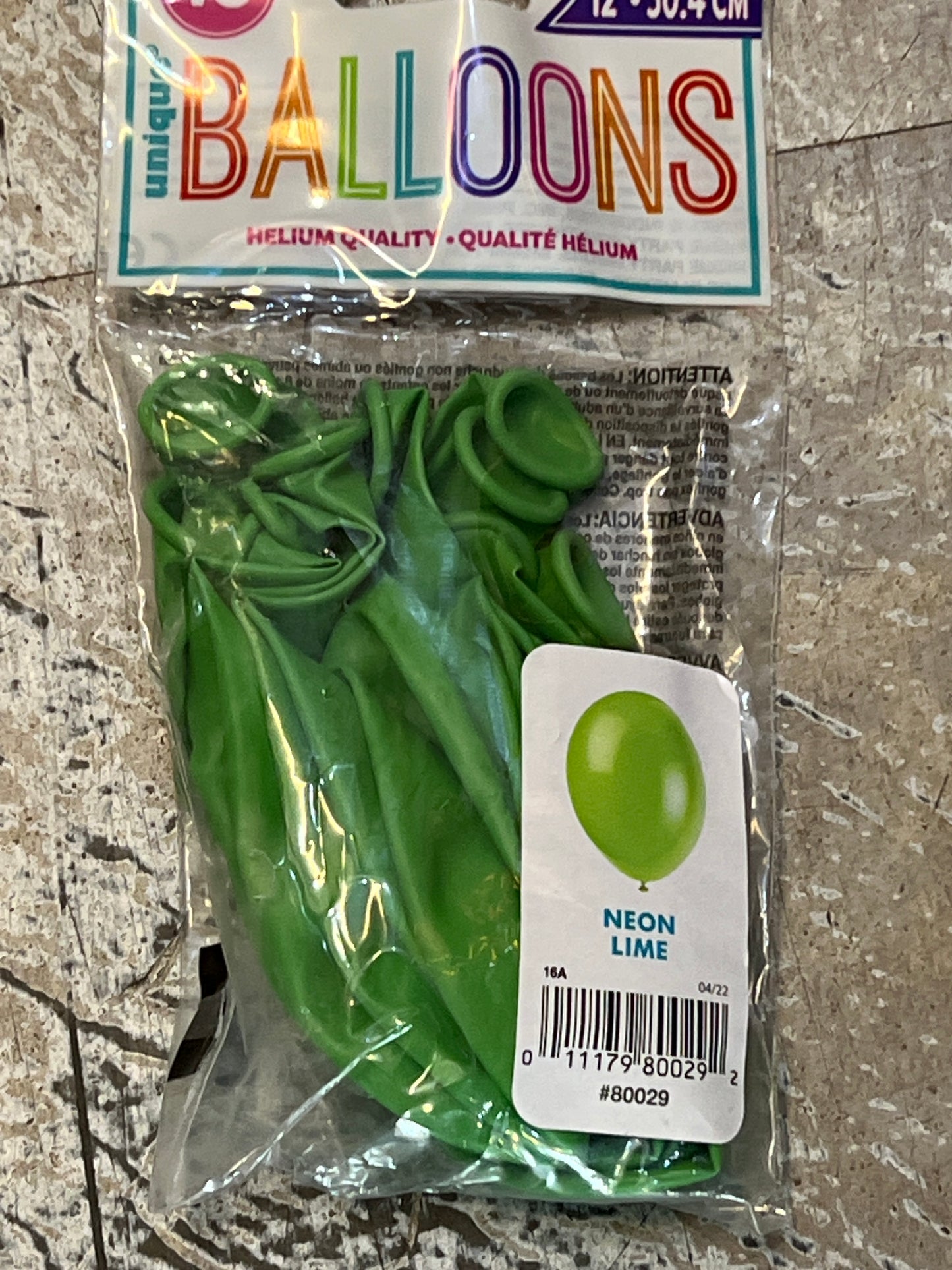 Ballons vert fluo