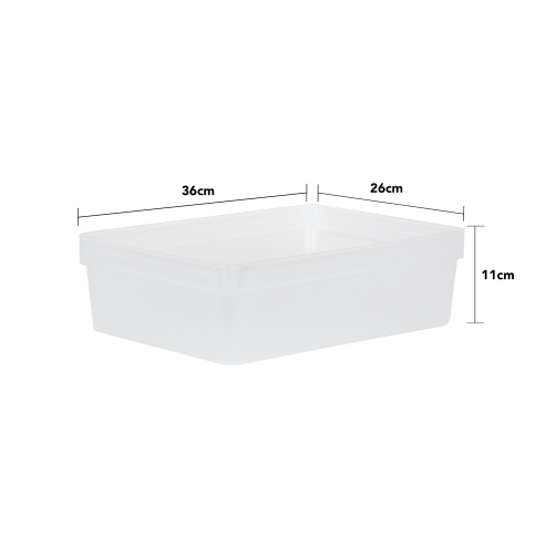 Studio Stack 2.02 Boîte et couvercle 36 x 26 x 11cm Peu profond A4 transparent
