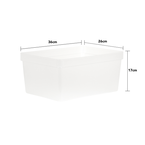 Boîte et couvercle Studio Stack 2.01 36 x 26 x 17 cm (A4 profond) Transparent