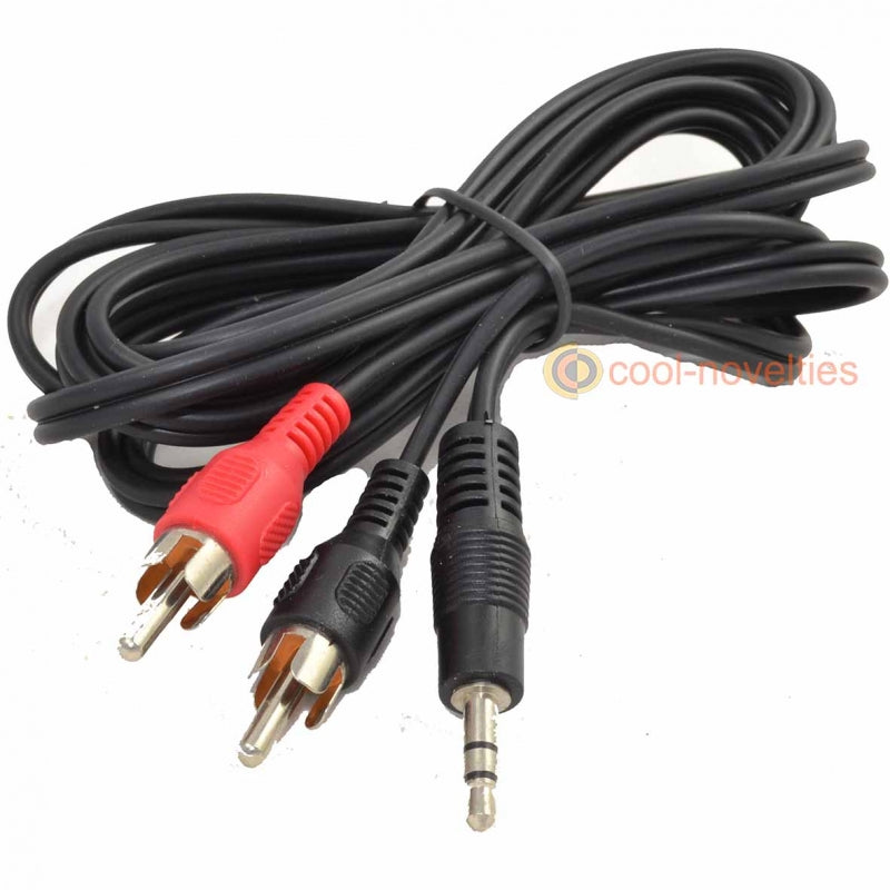 Câble jack stéréo 3,5 mm vers 2 x RCA phono