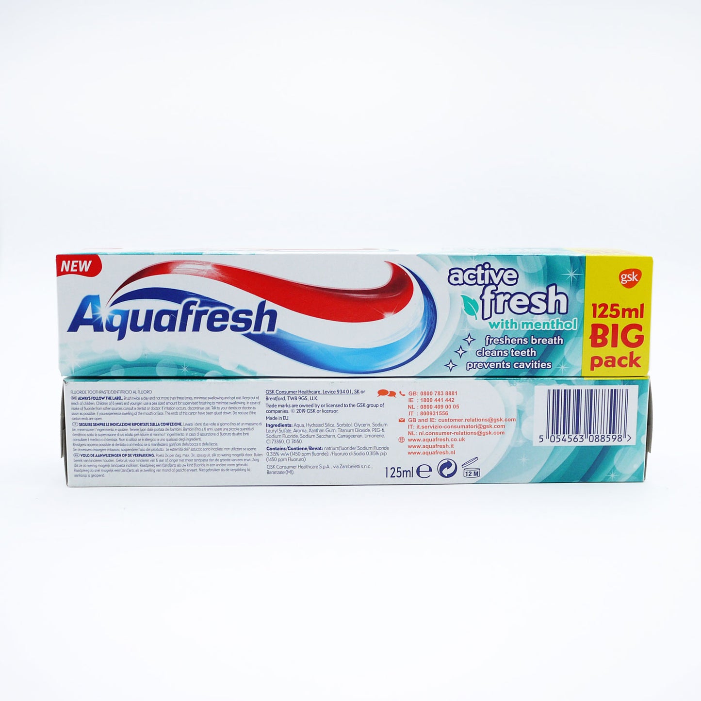 DENTIFRICE AQUAFRESH ACTIVE FRESH 125ml