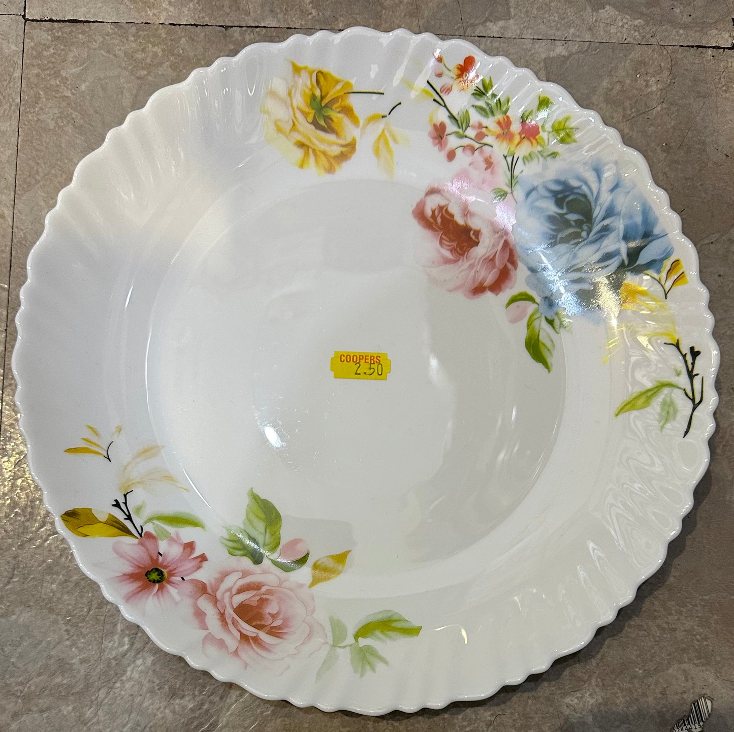 OPAL FLORAL PLATE 10.5”