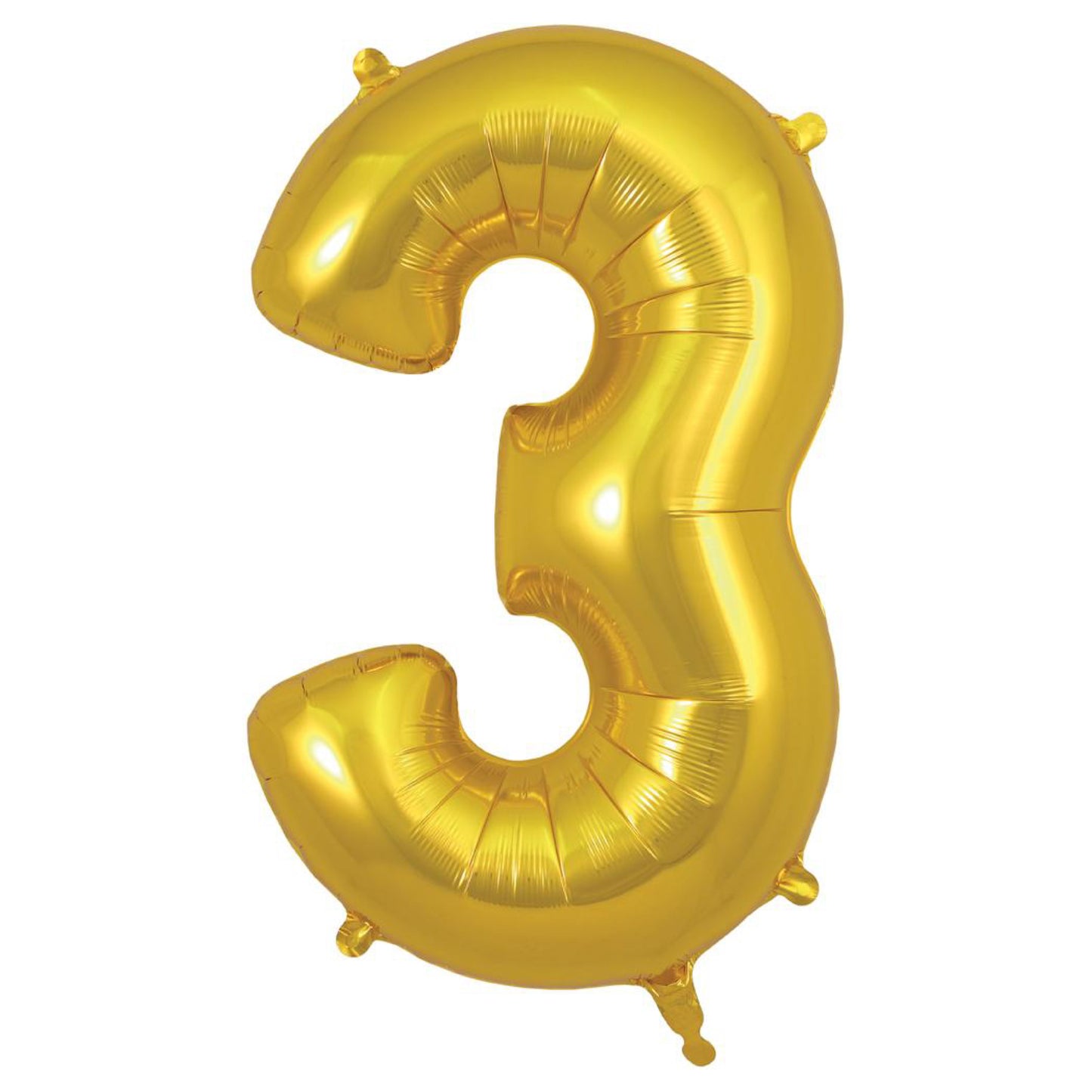 Giant No 3 Gold Helium/ Air Foil Balloon 34 in