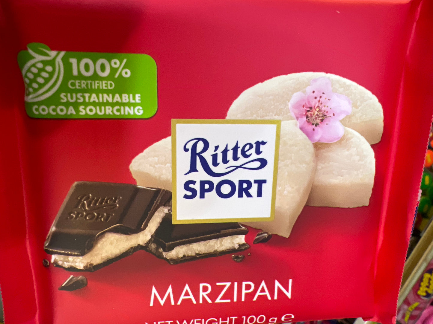 RITTER SPORT MARZIPAN 100GM