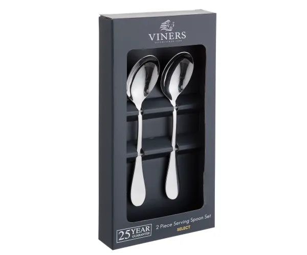 Élégant coffret cadeau de 2 cuillères de service 18/0 | Idéal pour recevoir.