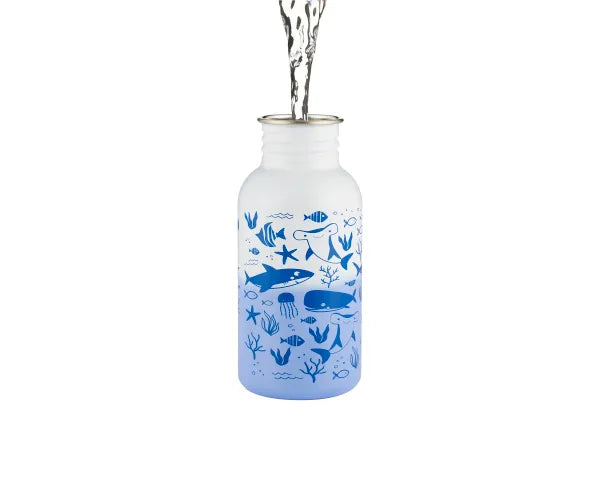 Keep Hydrated with Pure Kids Colour Change Sealife Bottle 550ml.
