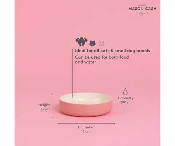 la Soucoupe adorable chat rose de 13 cm – Collection Couleurs mélangées.