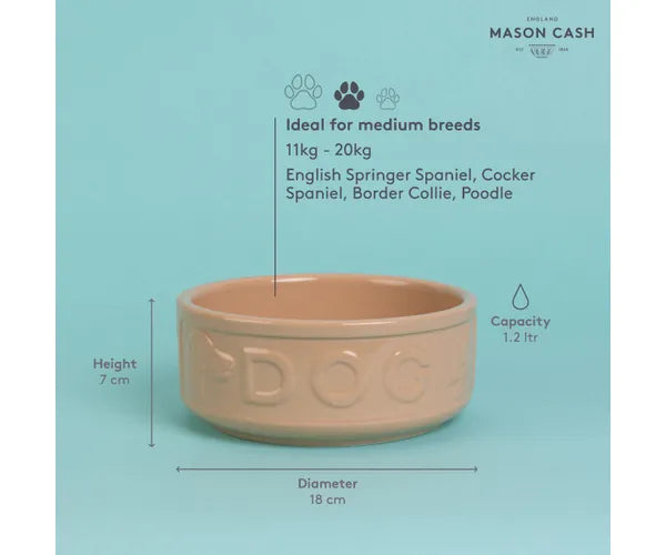 Gamelle personnalisable Cane 18 cm : la solution élégante et fonctionnelle pour nourrir votre animal.