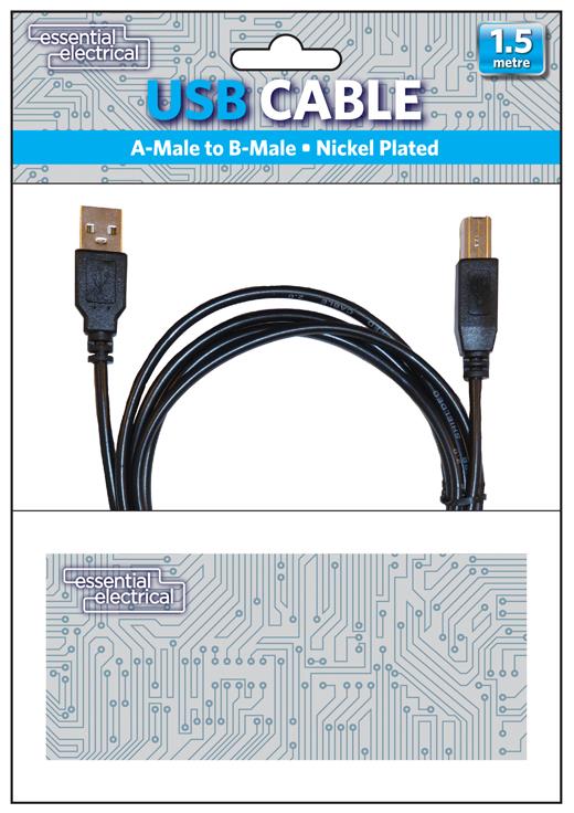 High-Speed USB Printer Cable - 1.5 Meters Long for Seamless Connectivity