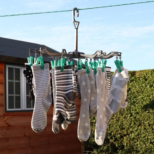 Séchoir à Chaussettes Pliable Efficace à 10 Bras | Gardez Vos Chaussettes Soigneusement Organisées.