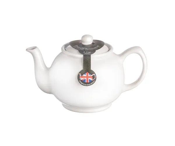 Théière Classique Blanche 6 Tasses : Théière Élégante en Céramique pour la Maison et le Bureau