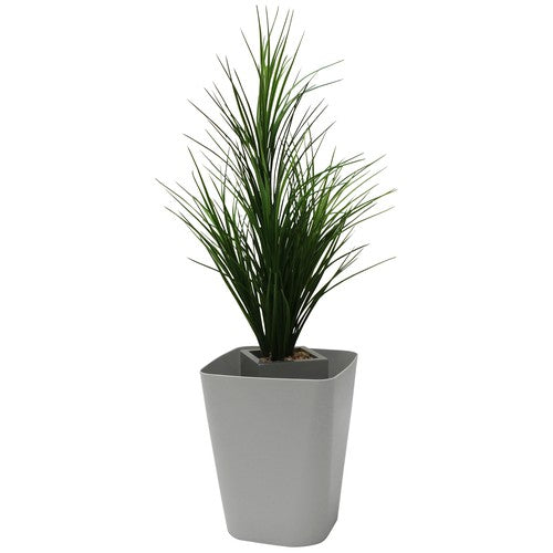 Poubelle carrée fonctionnelle 11 L gris clair | Organisez votre espace efficacement.