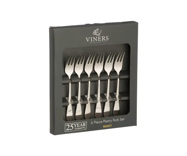 Coffret cadeau de 6 fourchettes à pâtisserie en acier inoxydable 18/0 de qualité supérieure.