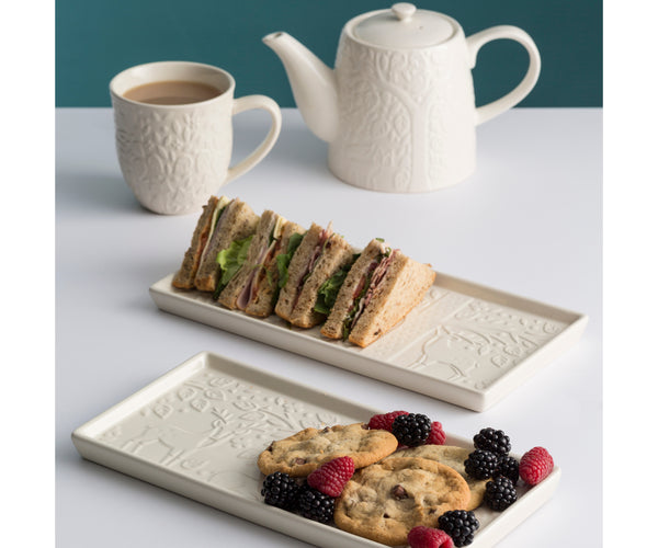 Plateau de Service Moyen « Dans la Forêt » 30 x 15 cm : Charme Rustique pour un Style de Réception Élégant.