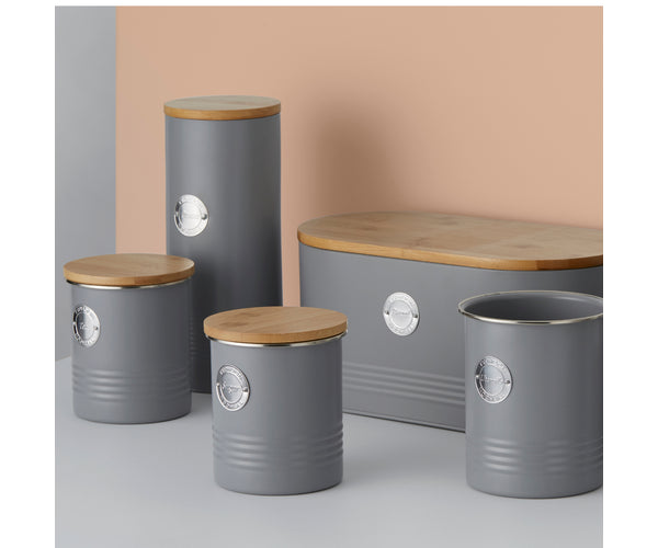 Sublimez votre cuisine avec notre Bocal à Pâtes Gris Living | Solution de Rangement Élégante.