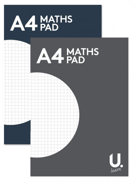 Bloc de papier quadrillé A4 pour les mathématiques - 70 pages - Cahier de devoirs scolaires